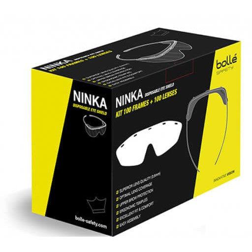 Bolle Ninka Medical Eye Shield Large Kit 100 Frames with 100 Anti-Fog Lenses - Box