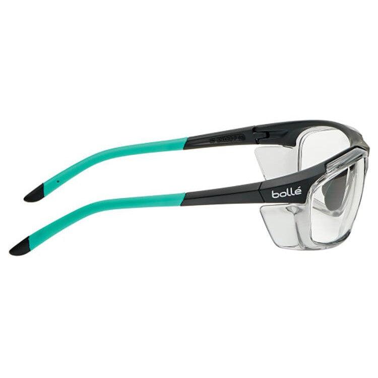 Bolle Harper Safety Glasses with Clear Blue-Blocker Lens - Side View PXFHARP208