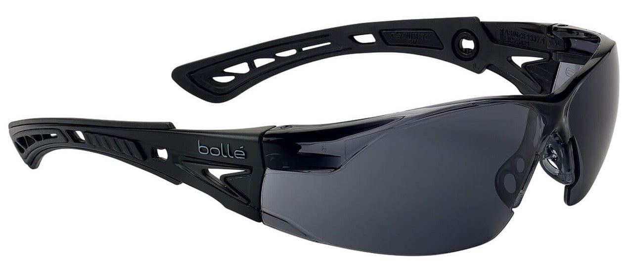Bolle Rush Plus Small BSSI Ballistic Safety Glasses with Smoke Platinum Anti-Fog Lens PSSRUSP443B