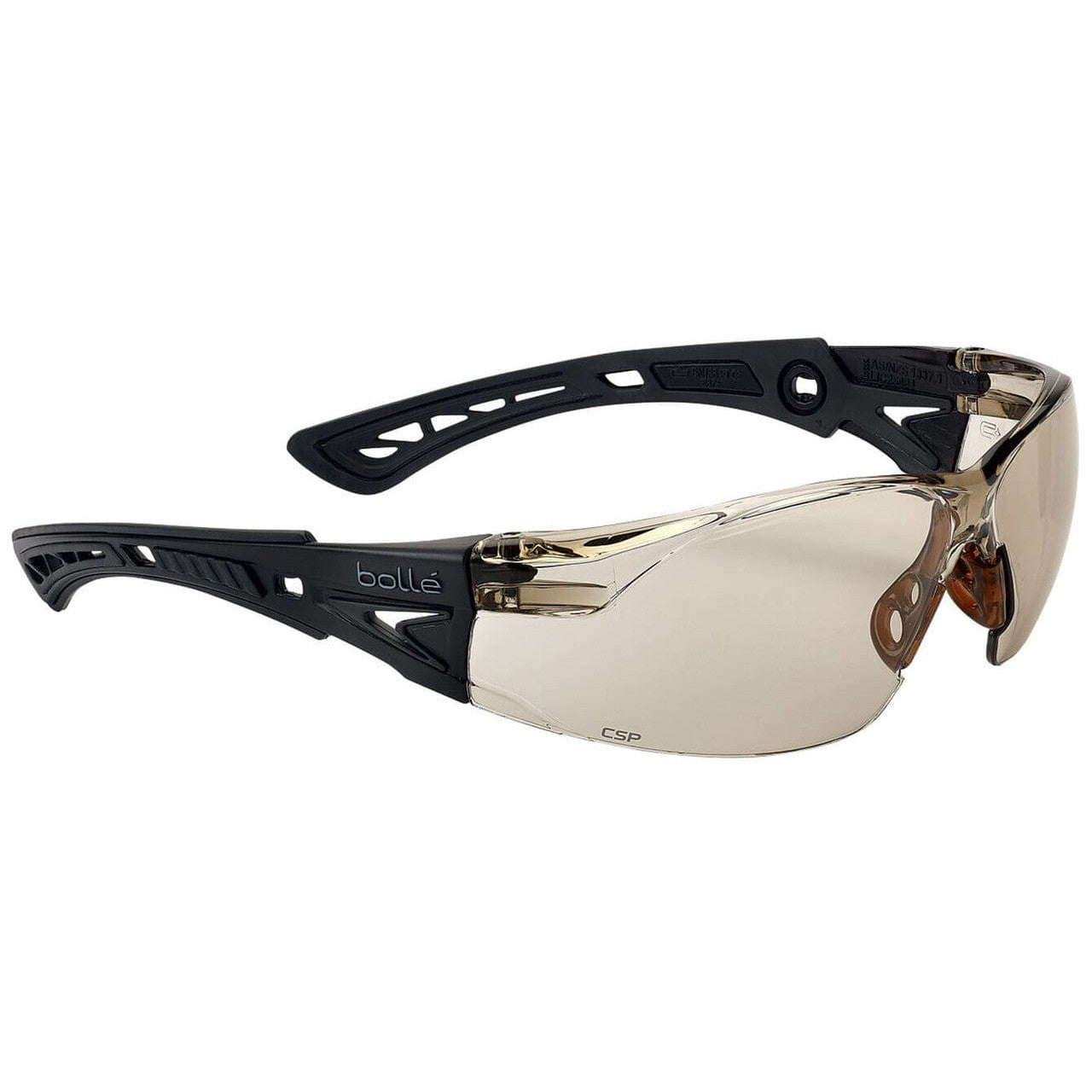 Bollé Safety RUSHPCSP RUSH Safety Glasses, Copper Lens, Anti-Fog/Anti Bollé Safety RUSHPCSP RUSH Safety Glasses, Copper Lens, Anti-Fog/Anti