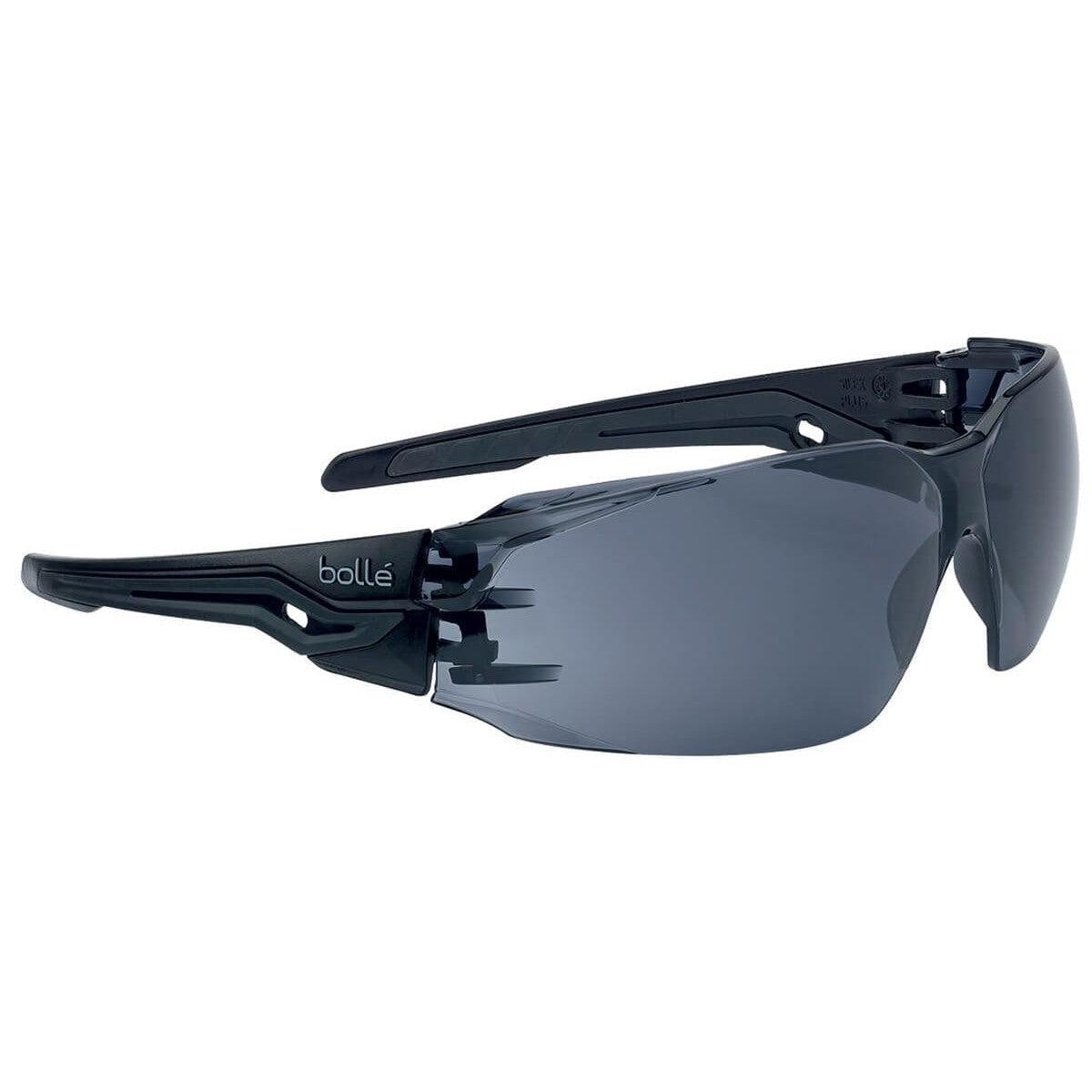 Bolle Silex Plus BSSI Safety Glasses with Smoke Platinum Anti-Fog Lens PSSSILP443B