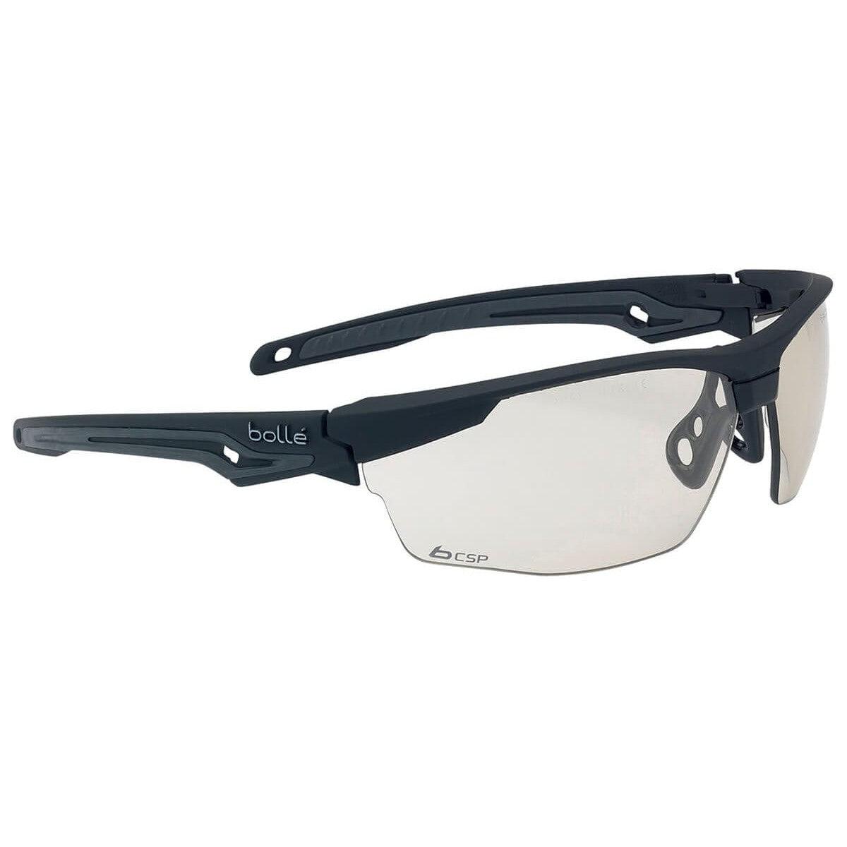 Bolle Tryon BSSI Ballistic Safety Glasses with Black & Gray Frame and CSP Platinum Anti-Fog Lens