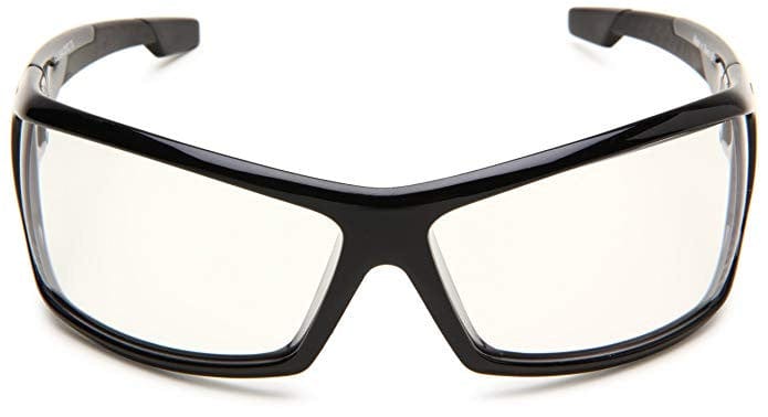 Bobster AXL Motorcycle Glasses with Black Frame and Clear Anti-Fog Lenses Front View