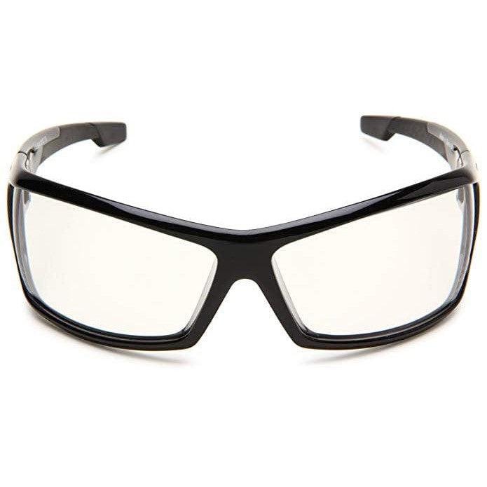Bobster AXL Motorcycle Glasses with Black Frame and Clear Anti-Fog Lenses Front View