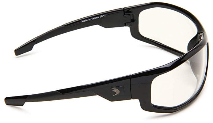 Bobster AXL Motorcycle Glasses with Black Frame and Clear Anti-Fog Lenses Right Side View