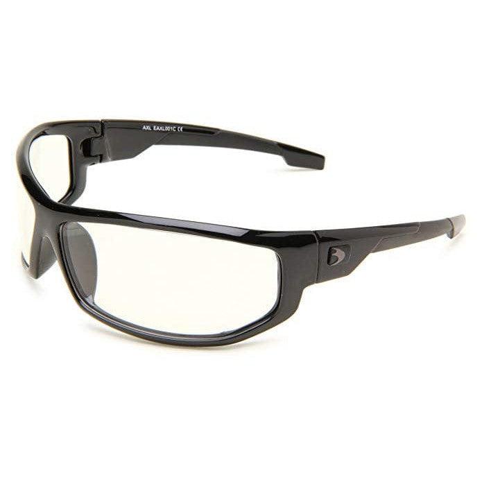 Bobster AXL Motorcycle Glasses with Black Frame and Clear Anti-Fog Lenses