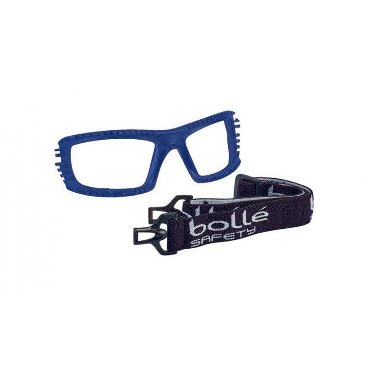 Bolle Baxter Safety Glasses with Smoke Anti-Fog Lens Foam Gasket and Elastic Strap