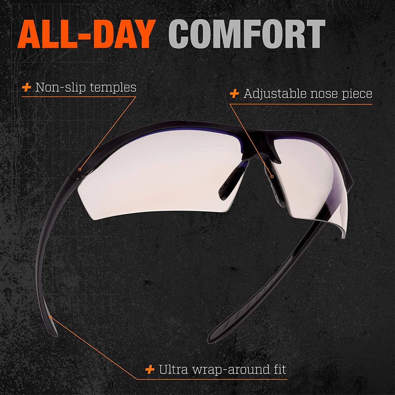 Bolle Sentinel Tactical Safety Glasses with CSP Platinum Anti-Fog Lens Frame Info