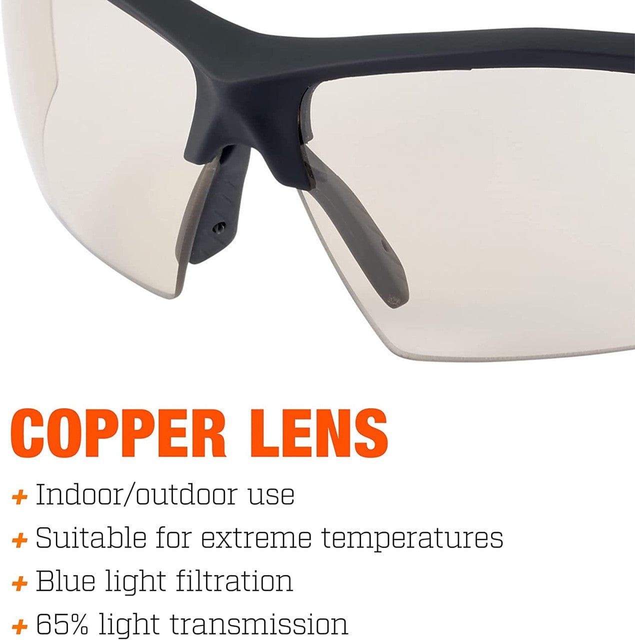 Bolle Sentinel Tactical Safety Glasses with CSP Platinum Anti-Fog Lens Lens Tint