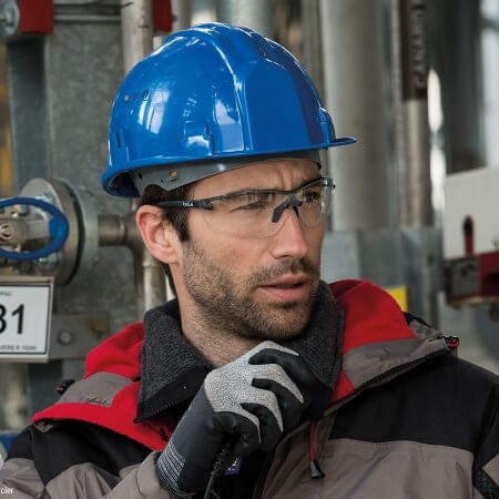 Bolle Silium Plus Safety Glasses Graphite Colored Frame Clear Anti-Fog Lens 40237 Model