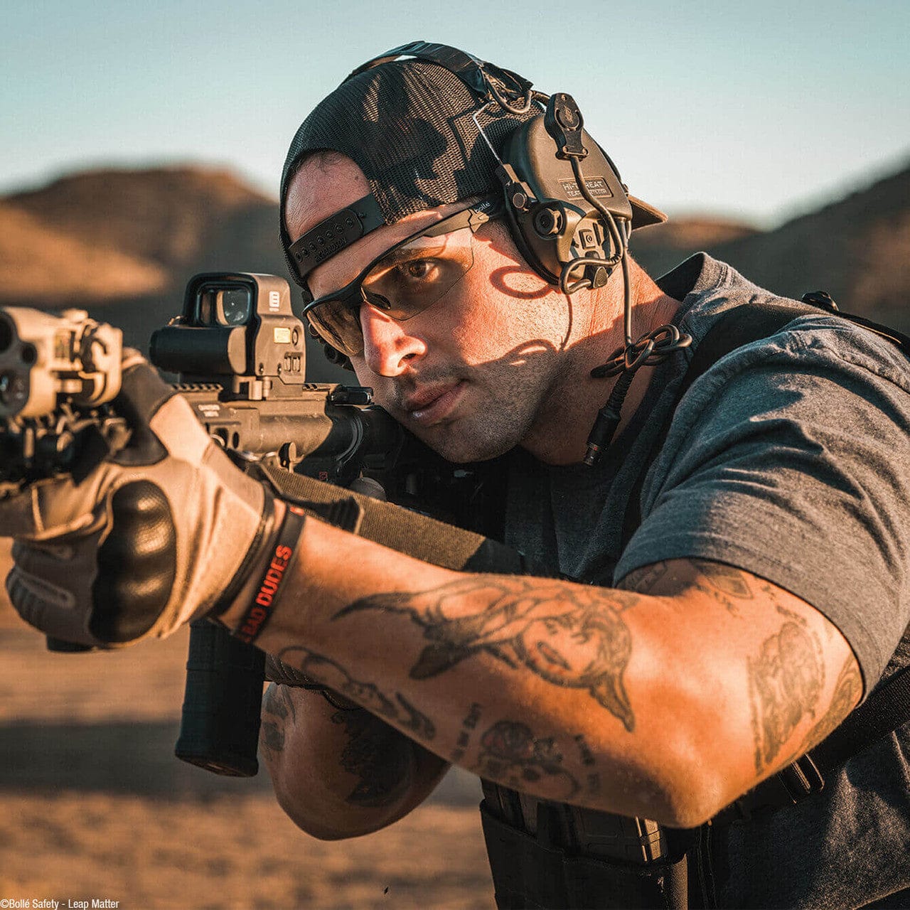 Bolle Silium Plus BSSI Ballistic Safety Glasses with CSP Platinum Anti-Fog Lens - In Action