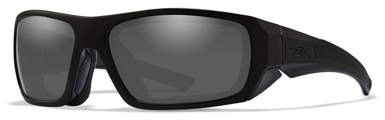 Wiley X Enzo Safety Sunglasses with Gloss Black Frame and Grey Lens 
