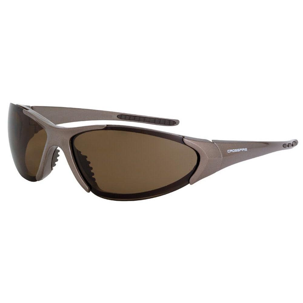 Crossfire Core Safety Glasses with Mocha Brown Frame and Polarized Brown Lens 181813