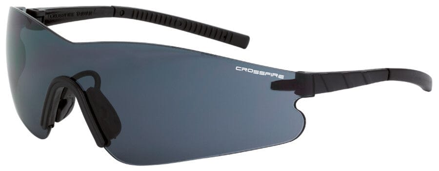 Crossfire Blade Safety Glasses Black Temples Smoke Anti-Fog Lens 3021AF