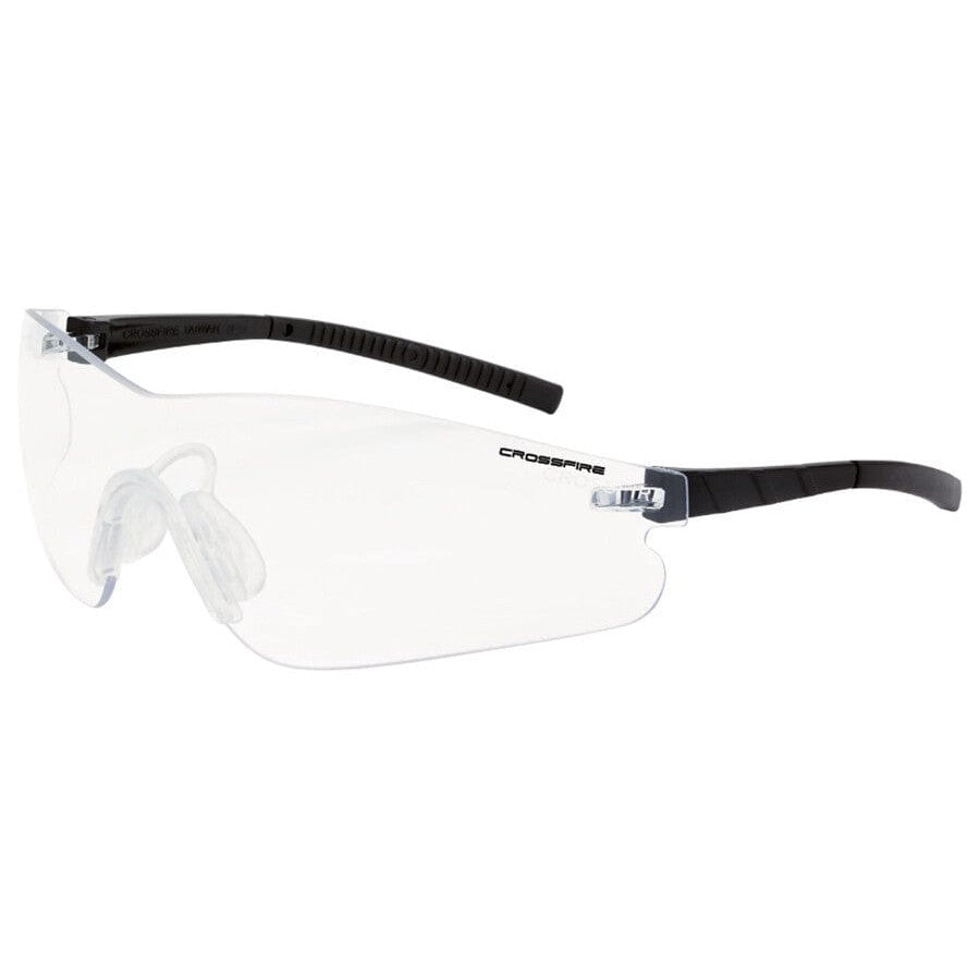 Crossfire Blade Safety Glasses Black Temples Clear Anti-Fog Lens 3024AF