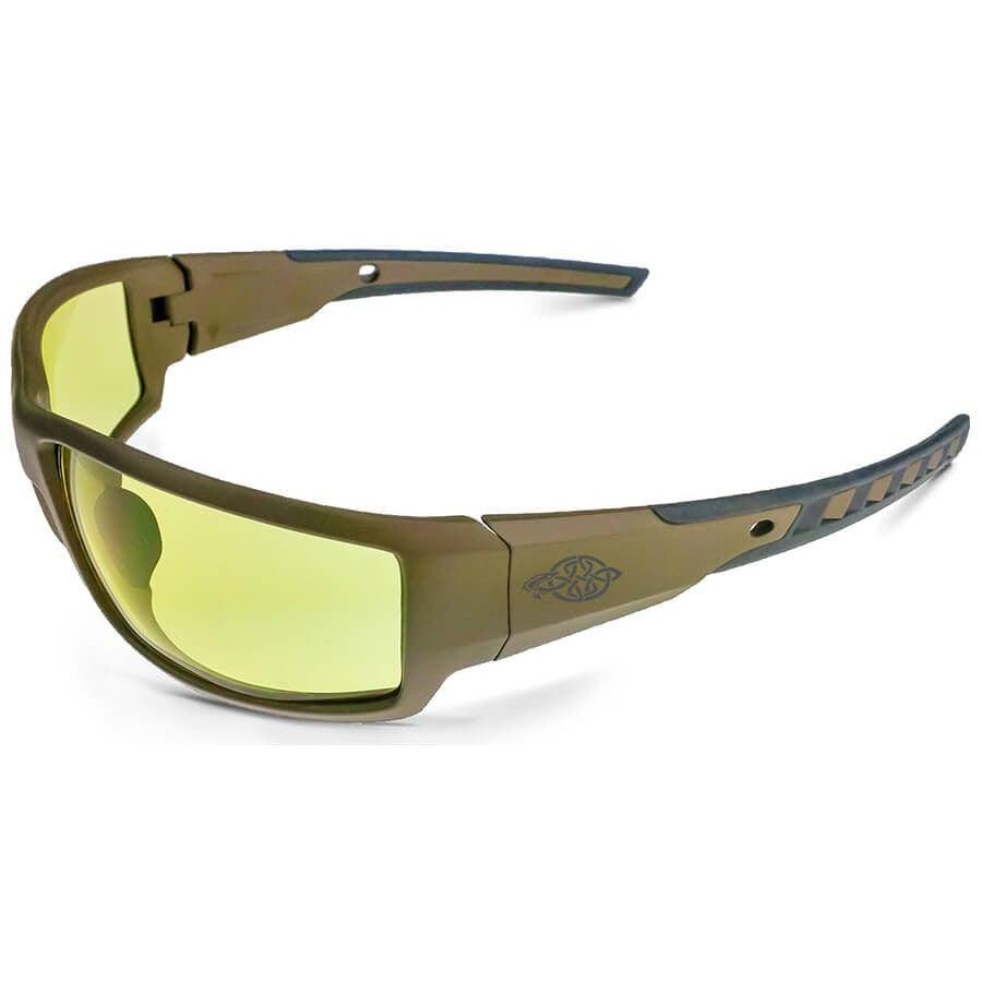 Crossfire Cumulus 41285 Safety Glasses with Tan SDE Frame and HD Yellow Lens