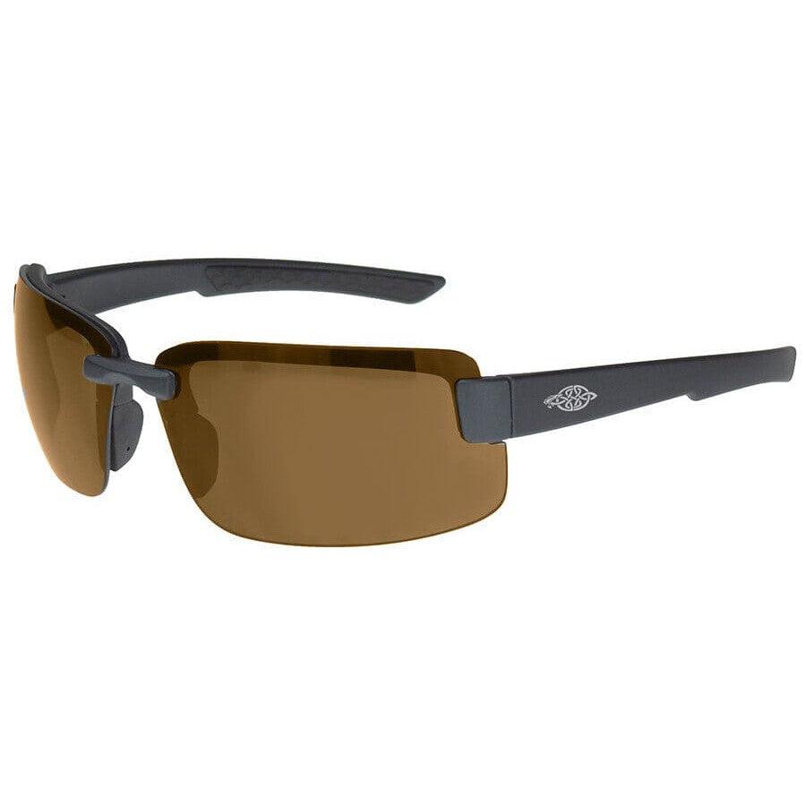 Crossfire ES6 Safety Glasses with Matte Black Frame and Polarized Brown Lens