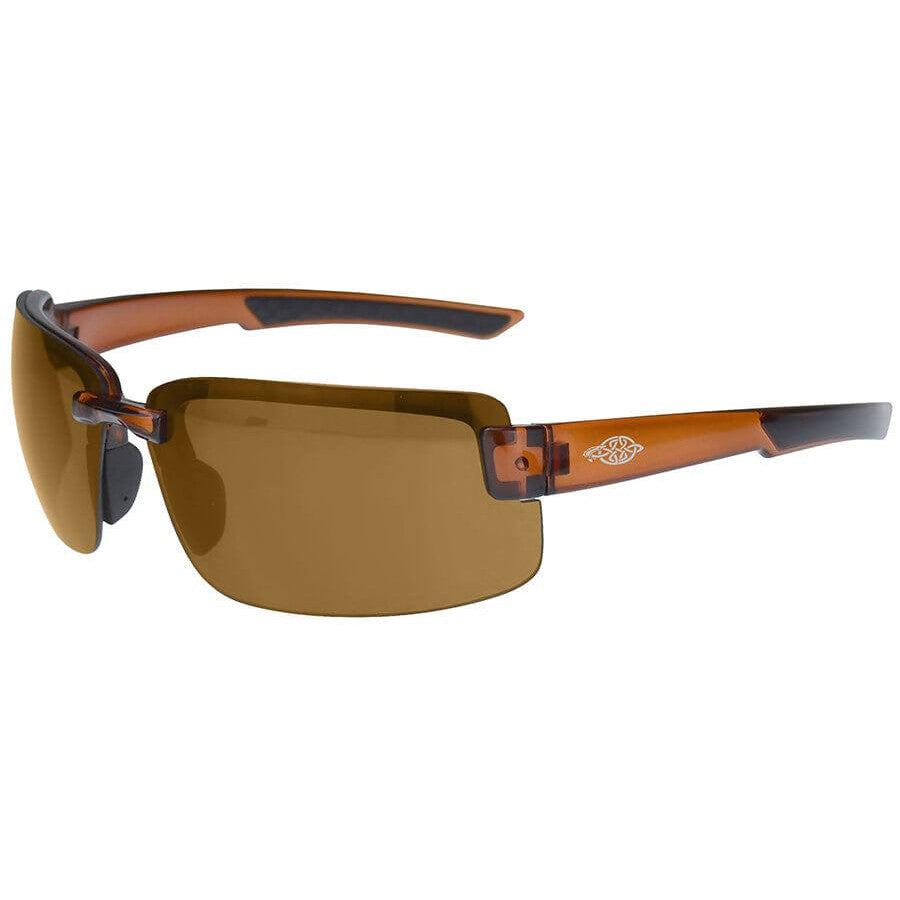 Crossfire ES6 Safety Glasses with Crystal Brown Frame and HD Brown Lens