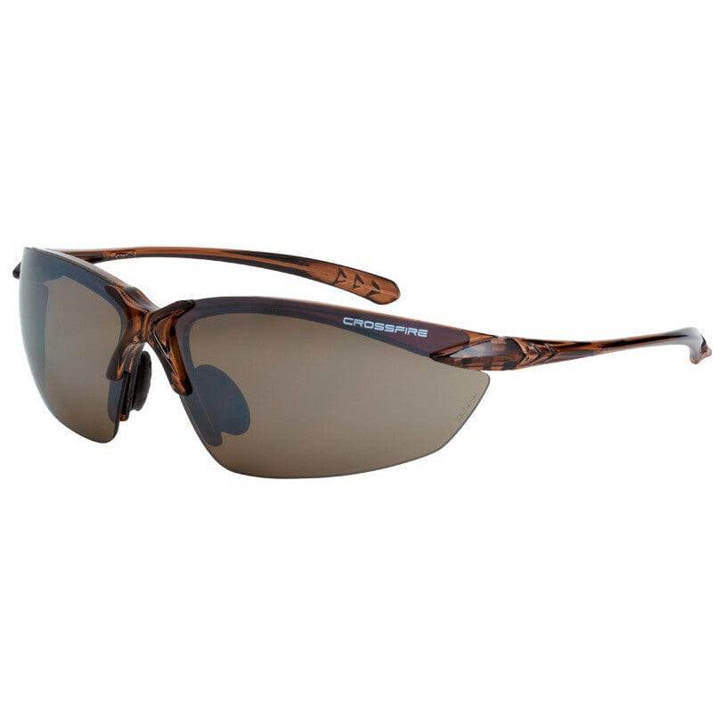 Crossfire 9117 Sniper Safety Glasses - Brown Frame