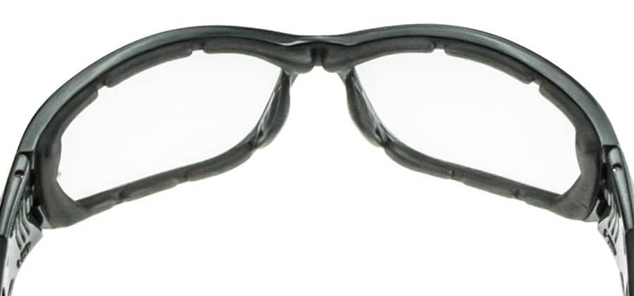 Crossfire 710 Foam Lined Safety Glasses with Pearl Gray Frame and Clear Anti-Fog Lens