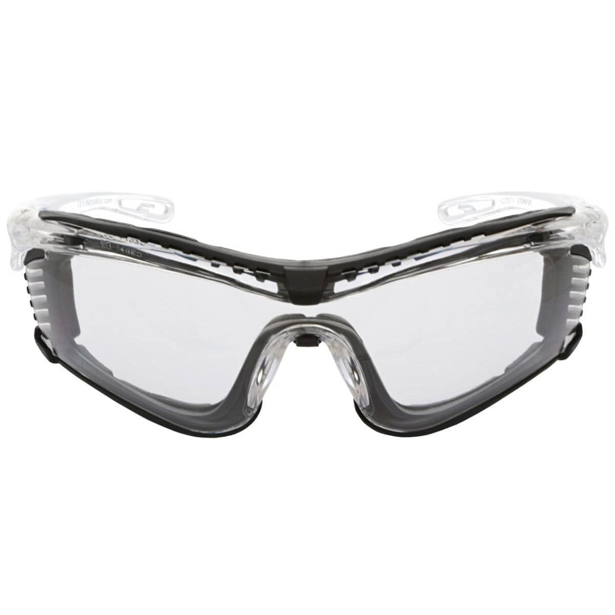 Crews Checklite CL5 Safety Glasses with Foam Gasket and Clear MAX6 Anti-Fog Lens CL510PF - Front View