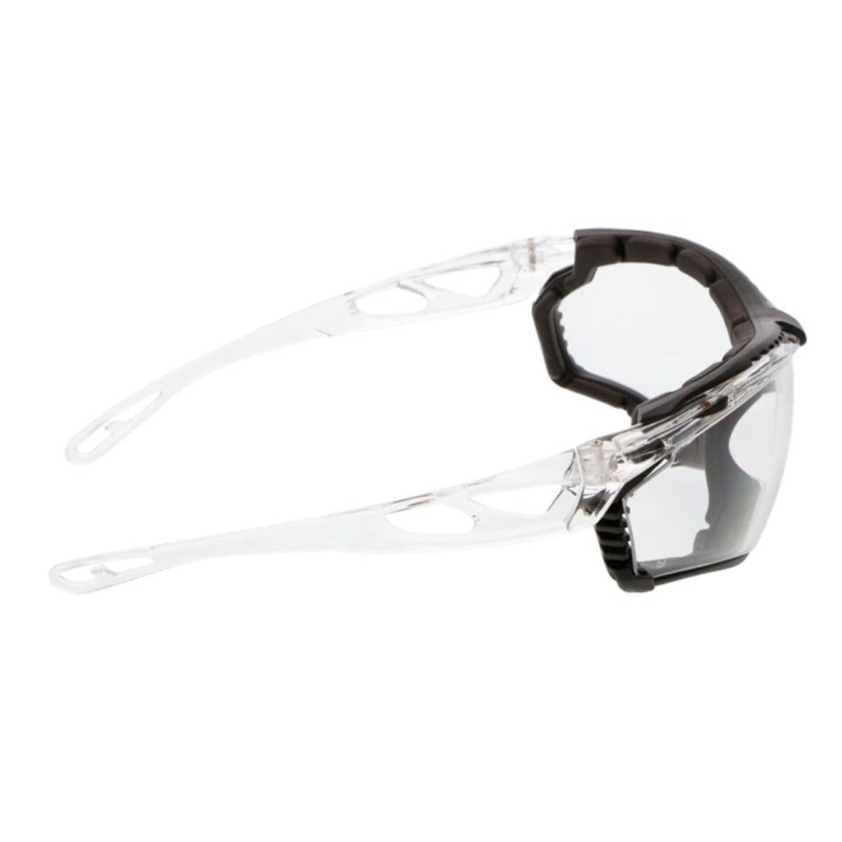 Crews Checklite CL5 Safety Glasses with Foam Gasket and Clear MAX6 Anti-Fog Lens CL510PF - Side View