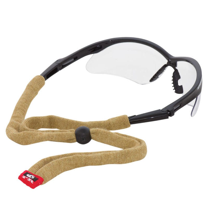 Chums Flame Resistant Kevlar Safety Glasses Retainer installed on Safety Glasses