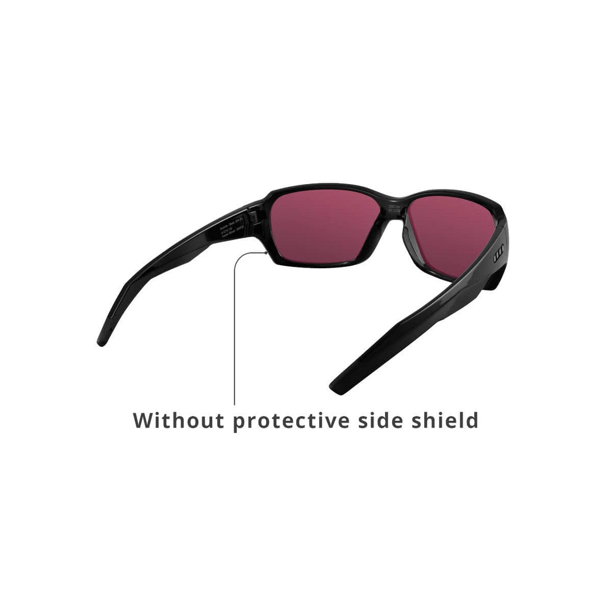 EnChroma Summit Color Blind Safety Glasses with Cx3 Outdoor Sun SP Lens Cx3-PT-SUM-BK-PL - Back View without Side Shields