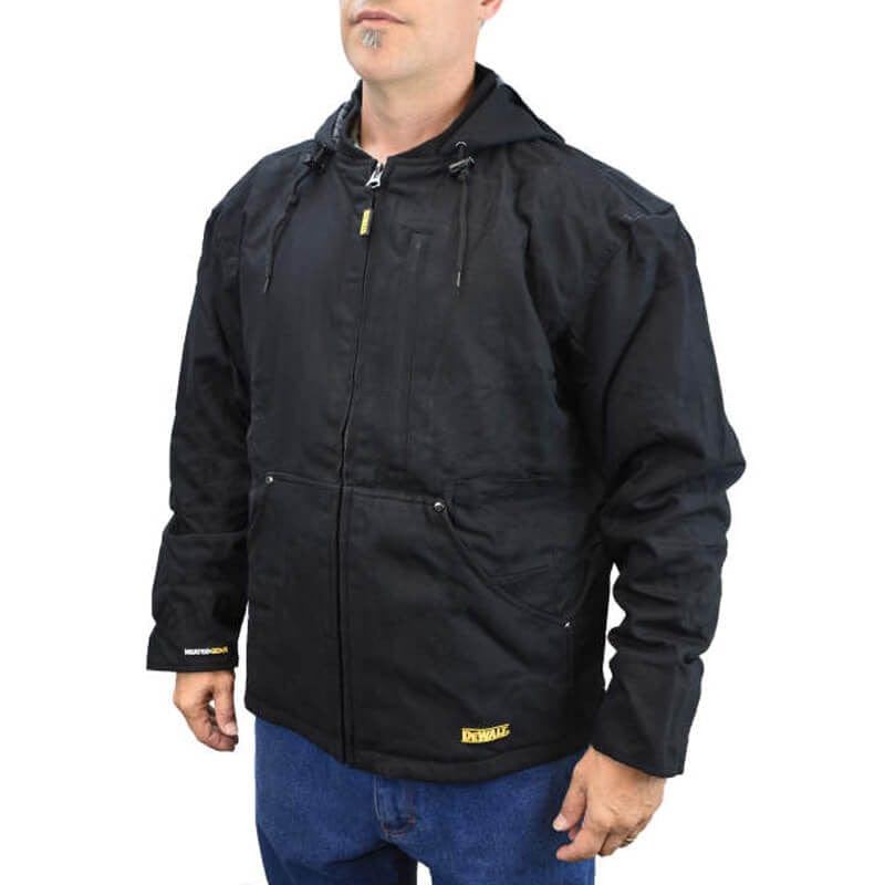 DEWALT DCHJ076ABB Unisex Heated Heavy Duty Work Coat Without Battery - Man Wearing Front View