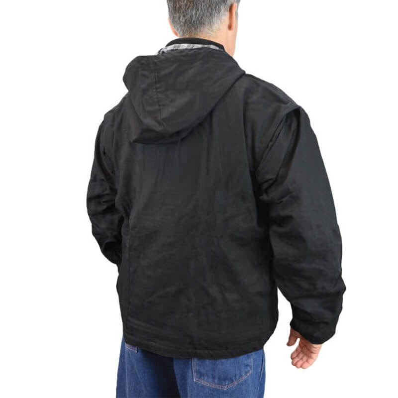 DEWALT DCHJ076ABB Unisex Heated Heavy Duty Work Coat Without Battery - Man Wearing Back View