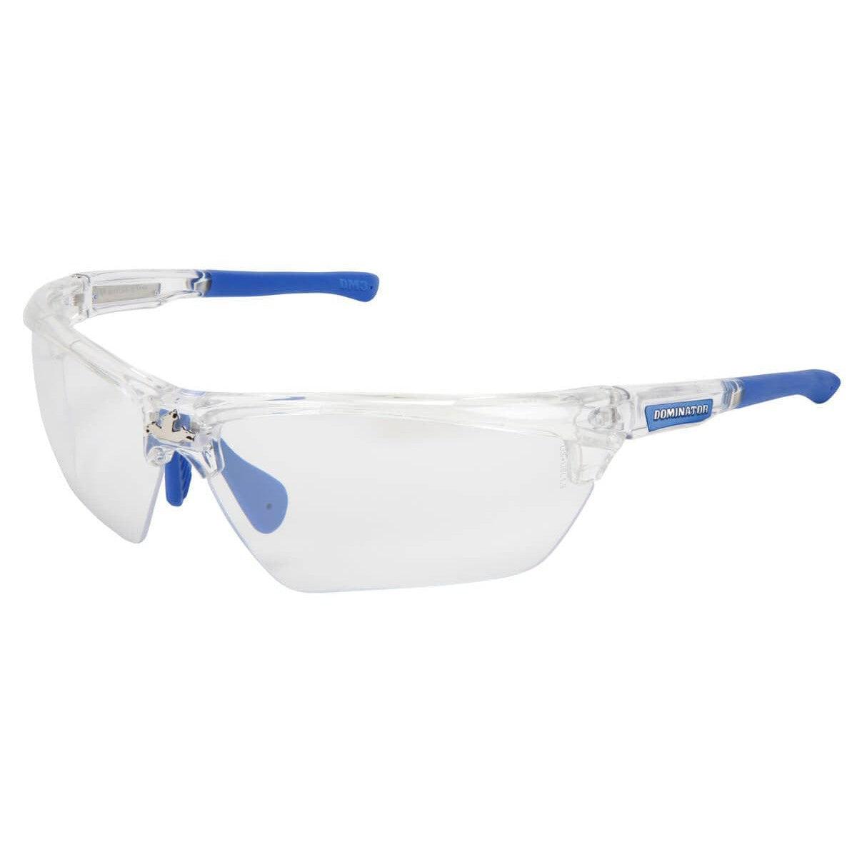 Crews Dominator 3 Safety Glasses with Clear Frame and Indoor-Outdoor Lens DM1329