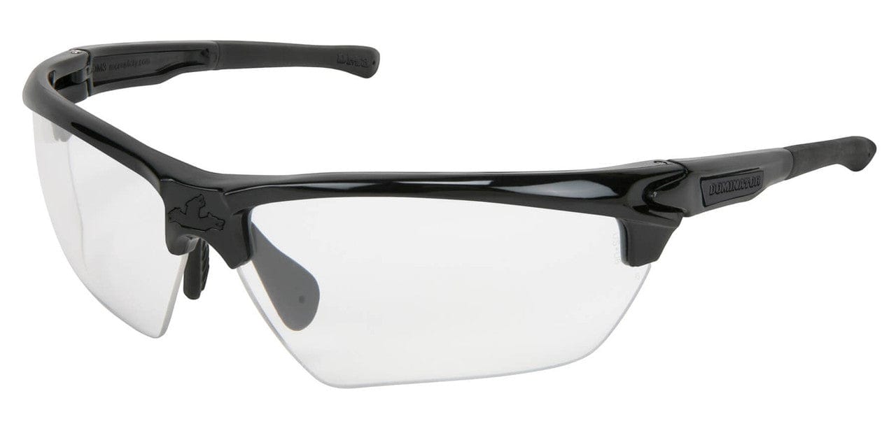 Crews Dominator 3 Safety Glasses with Black Frame and Clear Anti-Fog Lens DM1330PF