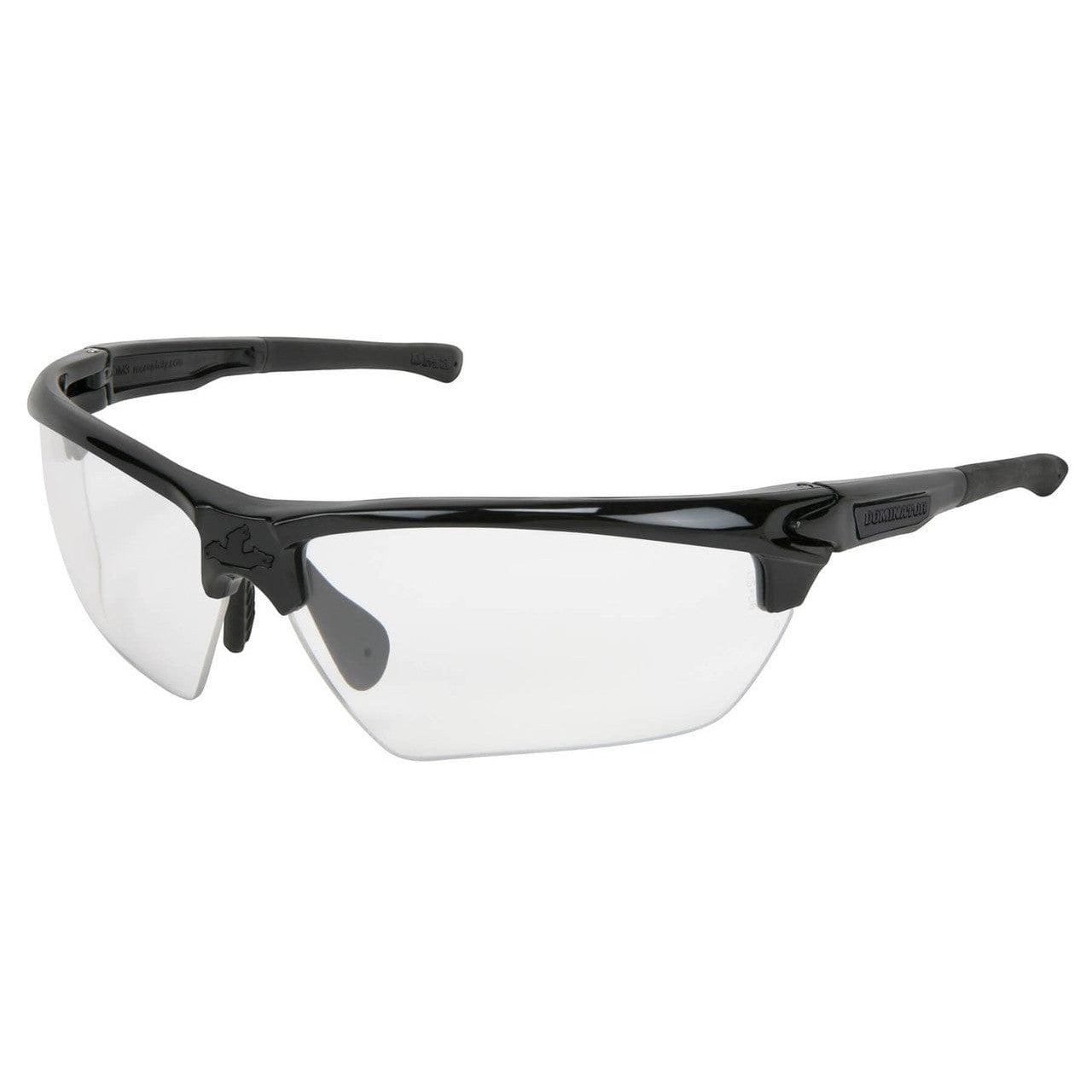 Crews Dominator 3 Safety Glasses with Black Frame and Clear Anti-Fog Lens DM1330PF