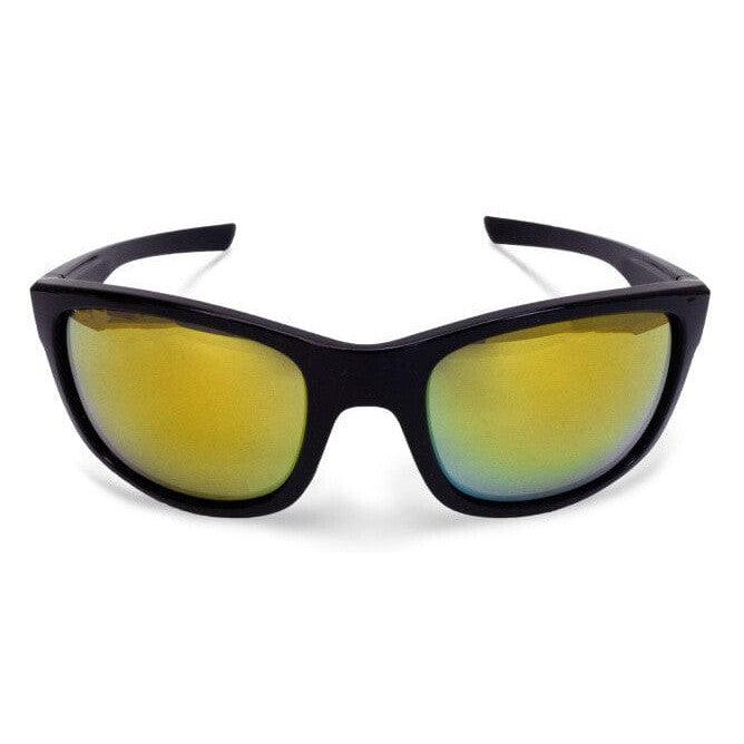 DeWalt Supervisor Safety Glasses with Black Frame and Yellow Mirror Lens - Front View