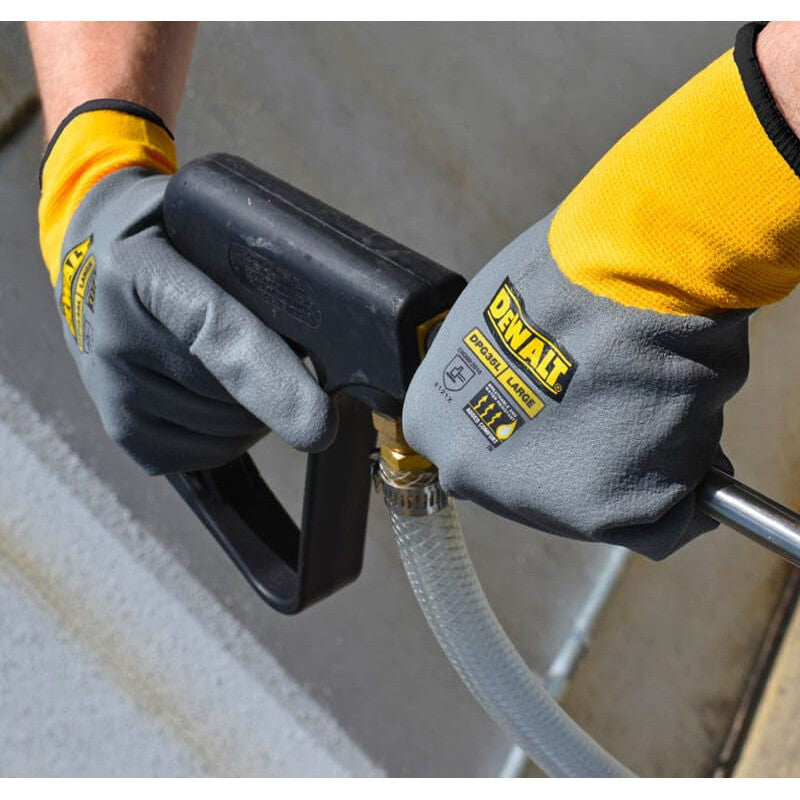DeWalt DPG35 Full Dip Water-Resistant Breathable Work Glove - In Use 1