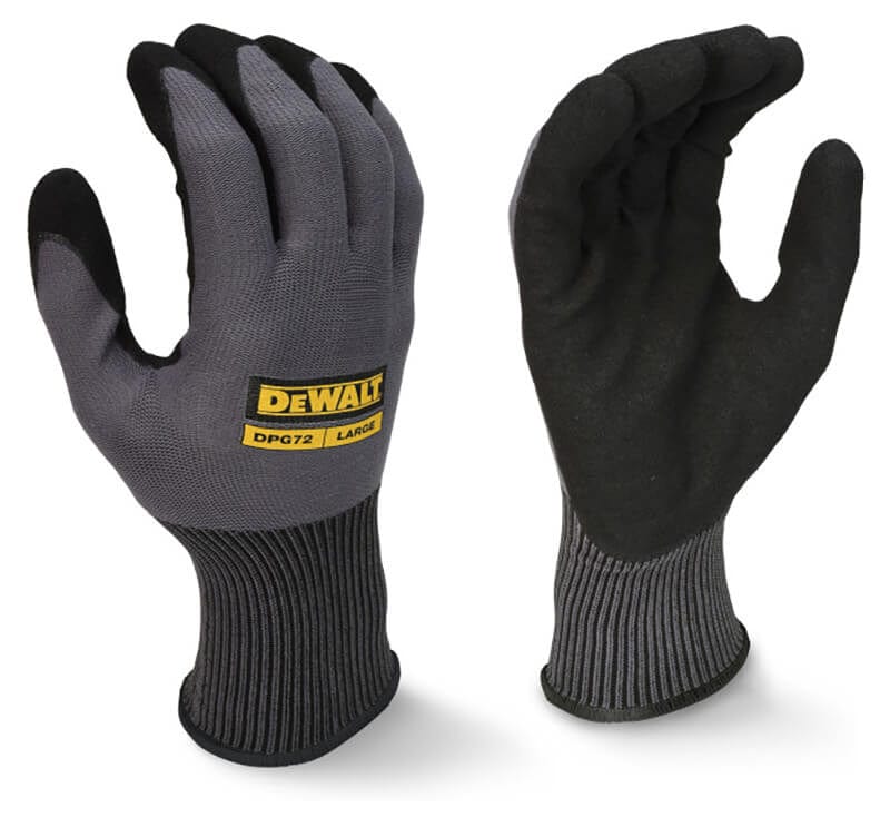 DeWalt DPG70 Textured Rubber Coated Gripper Gloves
