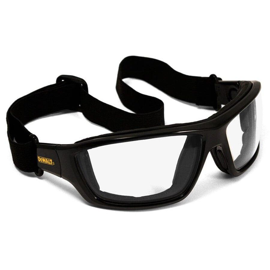 DeWalt Converter Safety Glasses/Goggles with Black Frame and Clear Anti-Fog Lens - With Goggle Strap DPG83-11