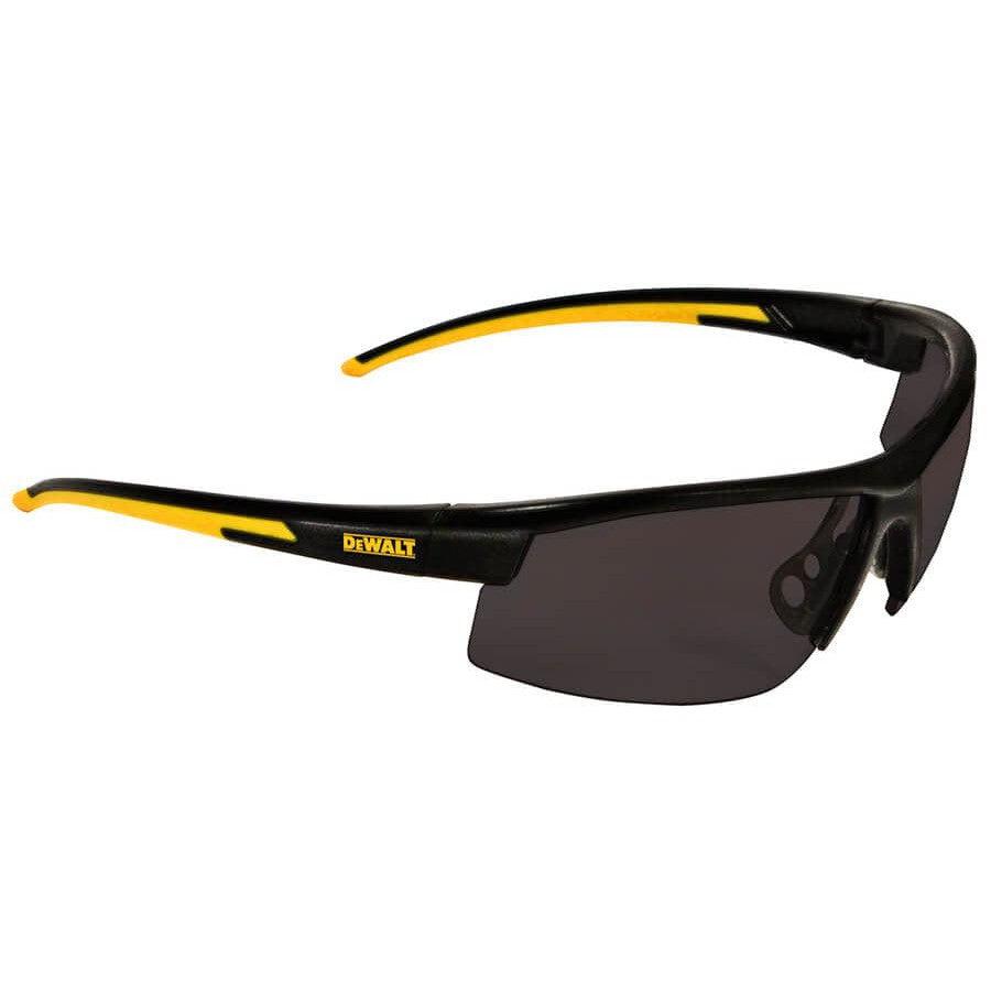 DeWalt HDP Safety Glasses with Black Frame and Polarized Smoke Lens