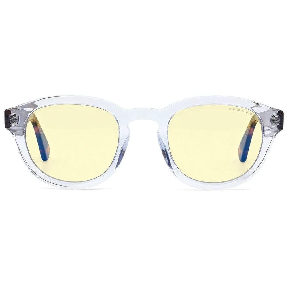 Gunnar Emery Computer Glasses with Crystal Tortoise Frame and Amber Lens - Front