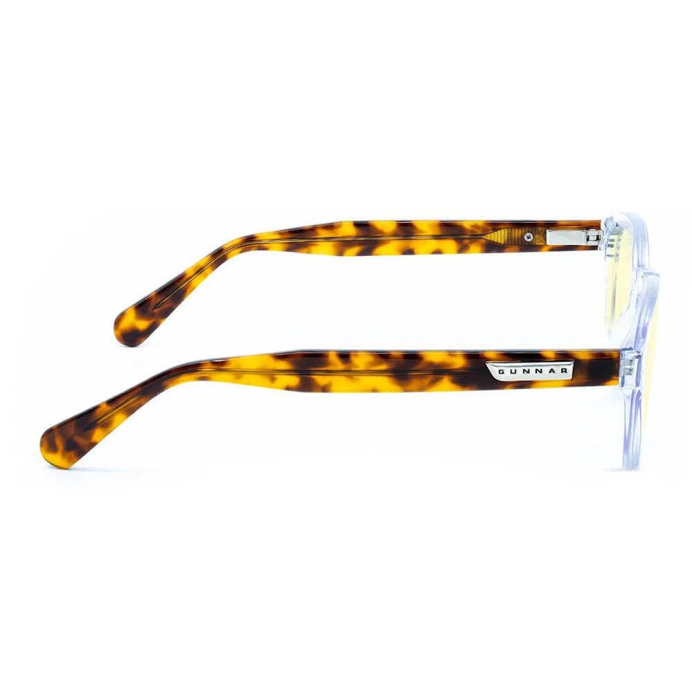 Gunnar Emery Computer Glasses with Crystal Tortoise Frame and Amber Lens - Side