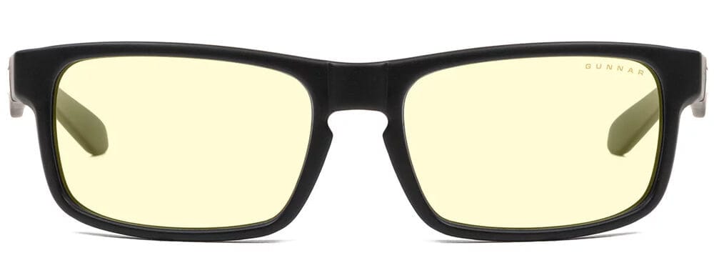 Gunnar Enigma Computer Glasses with Onyx Frame and Amber Lens - Front