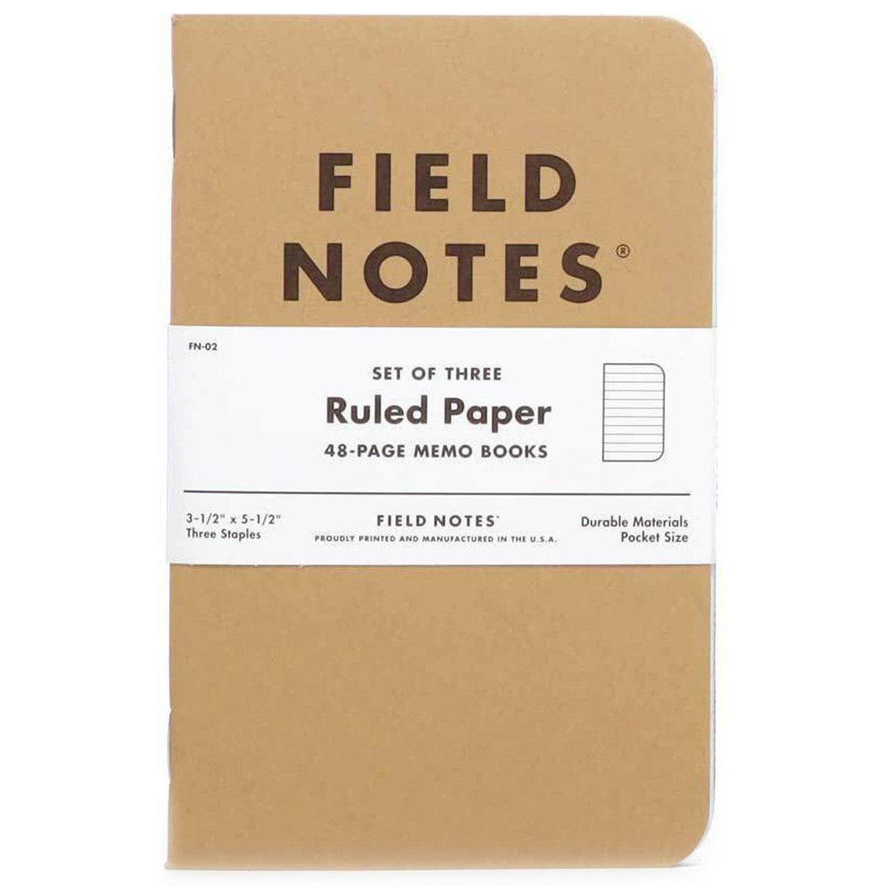 Field Notes Ruled Paper 3-Pack Notebooks