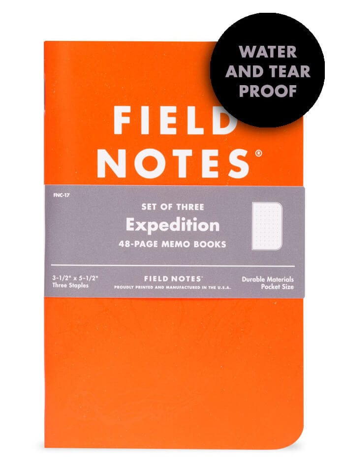 Field Notes Expedition 3-Pack Weather Resistant