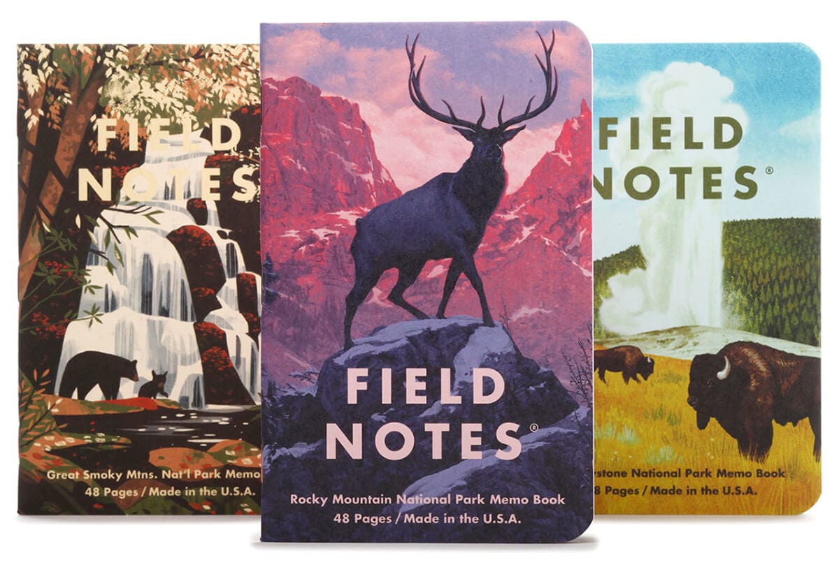 Field Notes National Parks 3-Pack, Rocky Mountain, Great Smoky, Yellowstone