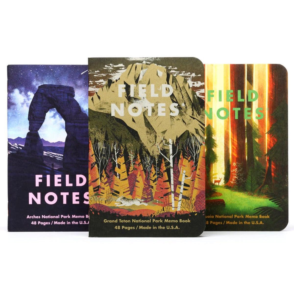 Field Notes National Parks 3-Pack, Grand Teton, Arches, Sequoia