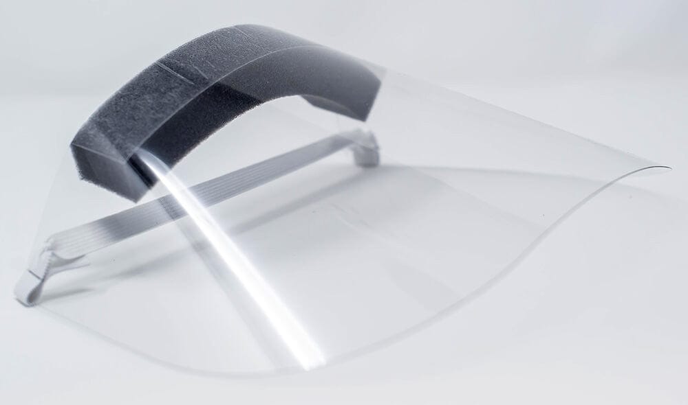 Disposable Face Shield Clear PET Splash Protection (25 Pack) - Front