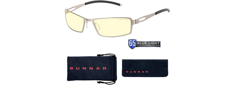 Gunnar Sheadog Blue Light Computer Glasses Mercury Frame Amber Lens
