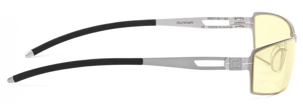 Gunnar Sheadog Computer Glasses with Mercury Frame and Amber Lens - Side