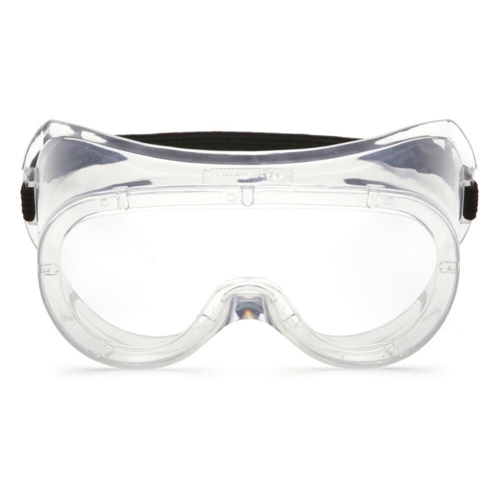 Pyramex G200T Non-Vented Goggles with Clear H2X Anti-Fog Lens - Front