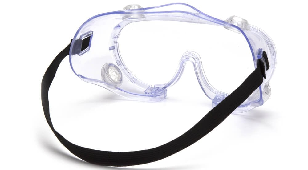 Pyramex G205T Indirect-Vent Splash Goggles with Clear Anti-Fog Lens - Back View